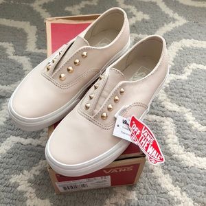 Vans leather authentic gore stud slip ons